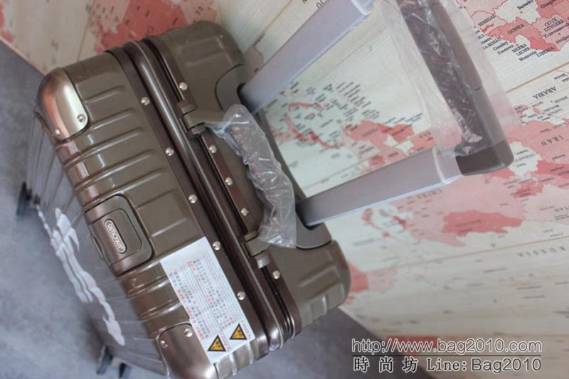 潮牌Suprmem聯名rimowa日默瓦 專櫃雙排萬向靜音飛機輪 航空7系鋁合金 拉箱/拉杆箱 20寸登機箱  xbt1124